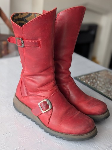 Fly london women red - women's, leather