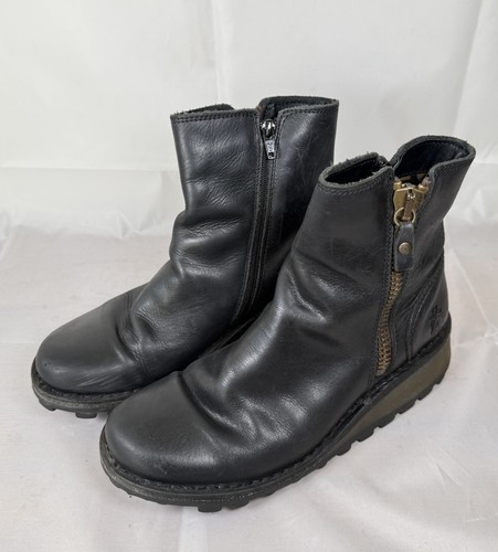 Fly london black - black, leather