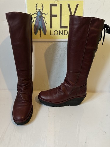 Fly london red leather - red,