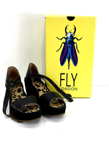 Fly london black leather - london, &